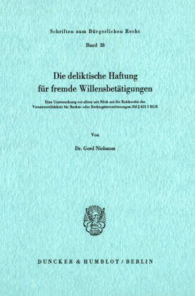 Die deliktische Haftung für fremde Willensbetätigungen.