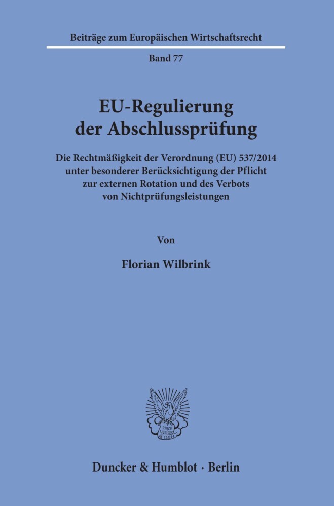 EU-Regulierung der Abschlussprüfung. main product photo