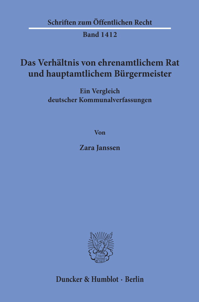 Das Verhältnis von ehrenamtlichem Rat und hauptamtlichem Bürgermeister. main product photo