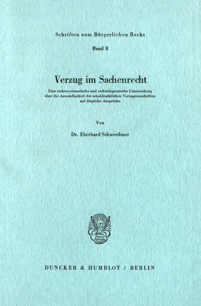 Verzug im Sachenrecht. main product photo