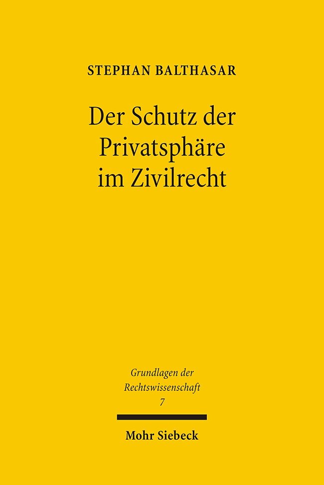 Der Schutz der Privatsphäre im Zivilrecht main product photo