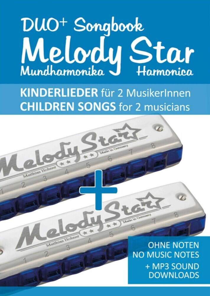 Duo+ Songbook 'Melody Star' Mundharmonika / Harmonica - 51 Kinderlieder Duette / Children Songs Duets main product photo