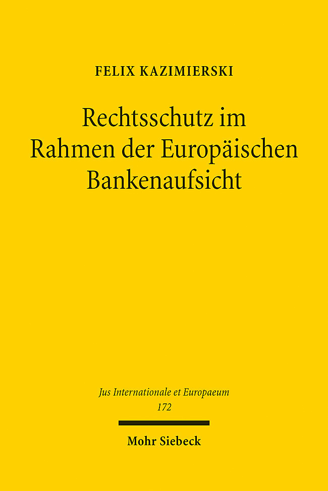 Rechtsschutz im Rahmen der Europäischen Bankenaufsicht main product photo