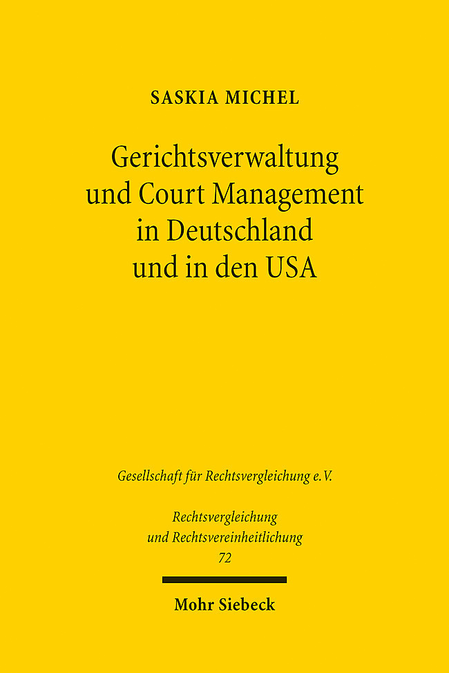Gerichtsverwaltung und Court Management in Deutschland und in den USA main product photo