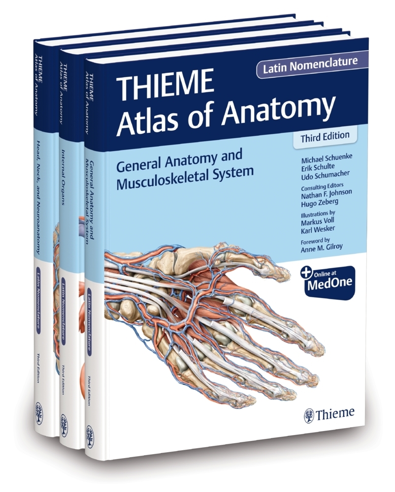THIEME Atlas of Anatomy, Latin Nomenclature, Three Volume Set, Third Edition main product photo