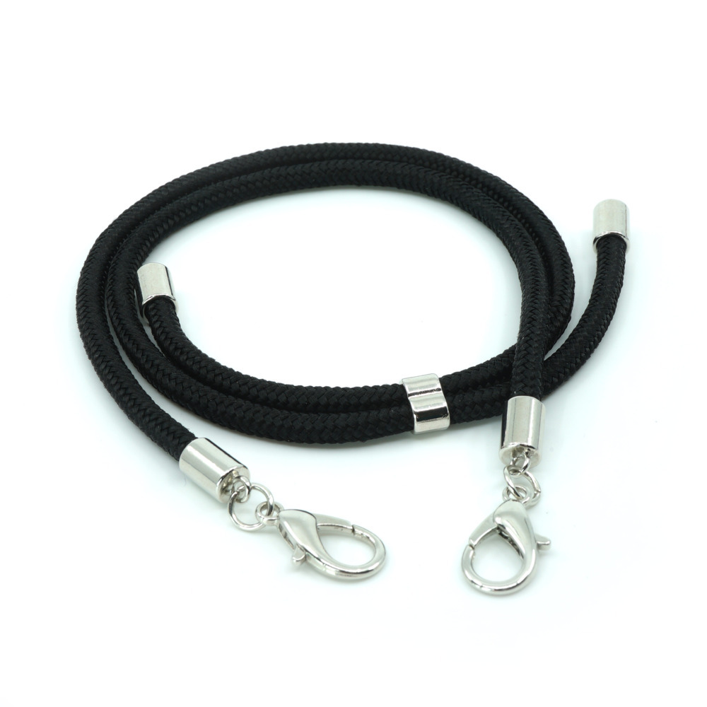 Maskenhalter Kordel Schwarz/Silber main product photo