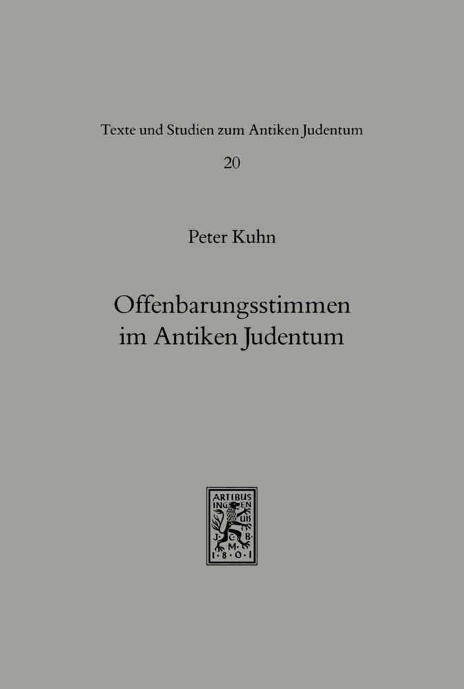 Offenbarungsstimmen im Antiken Judentum main product photo