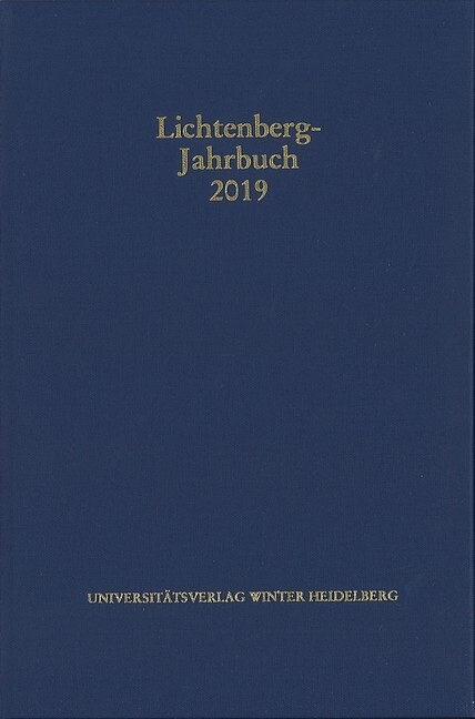 Lichtenberg-Jahrbuch 2019 main product photo