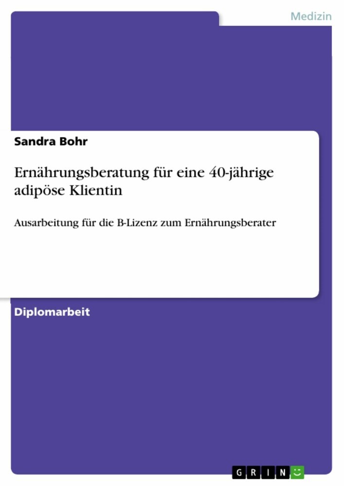 Ernährungsberatung für eine 40-jährige adipöse Klientin main product photo