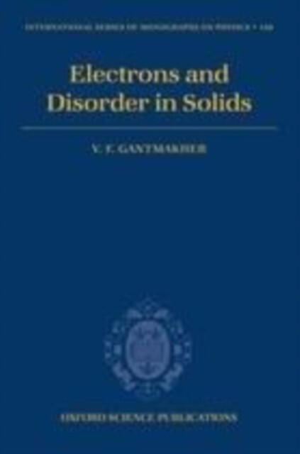 Electrons and Disorder in Solids main product photo
