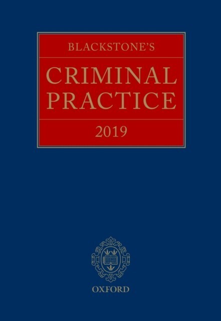 Blackstone's Criminal Practice 2019 main product photo