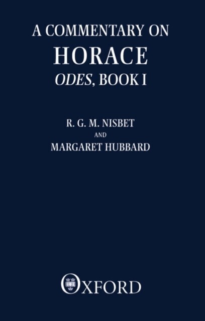 Commentary on Horace: Odes: Book I main product photo