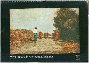 Gemälde des Impressionismus 2021 - Black Edition - Timokrates Kalender, Wandkalender, Bildkalender - DIN A3 (42 x 30 cm)