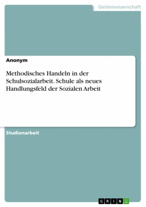 Methodisches Handeln in der Schulsozialarbeit. Schule als neues Handlungsfeld der Sozialen Arbeit