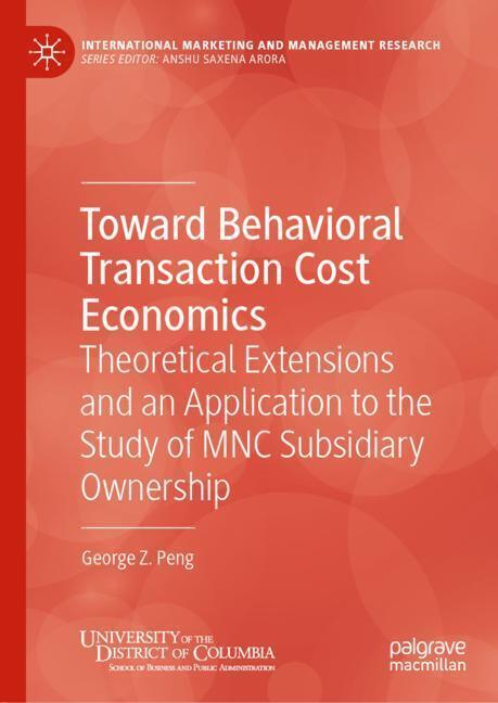 Toward Behavioral Transaction Cost Economics main product photo