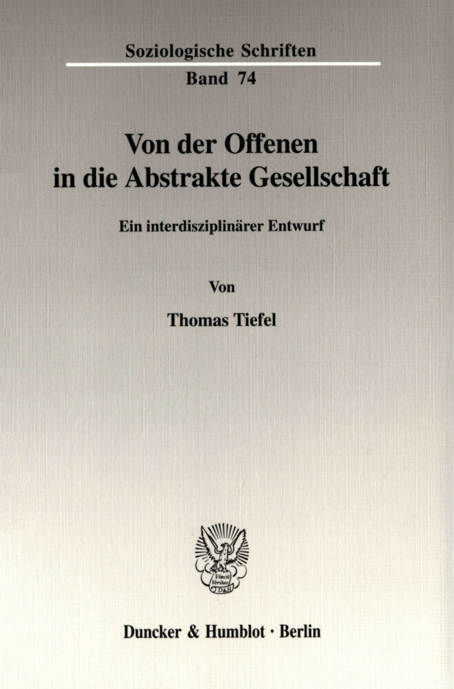 Von der Offenen in die Abstrakte Gesellschaft. main product photo
