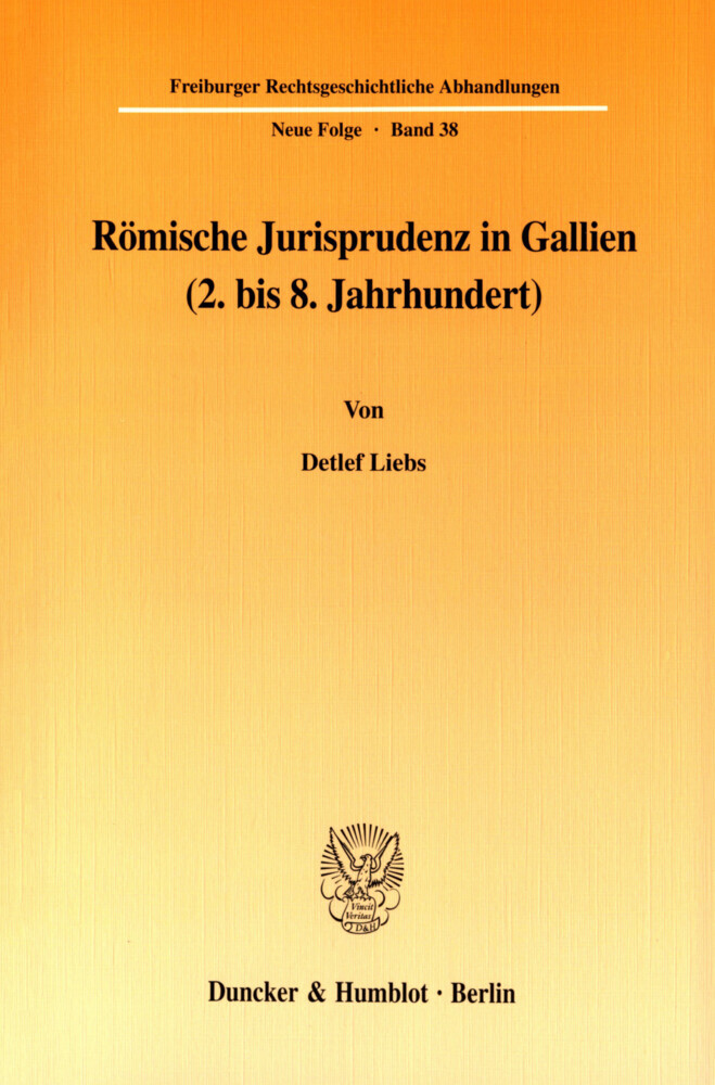 Römische Jurisprudenz in Gallien (2. bis 8. Jahrhundert). main product photo