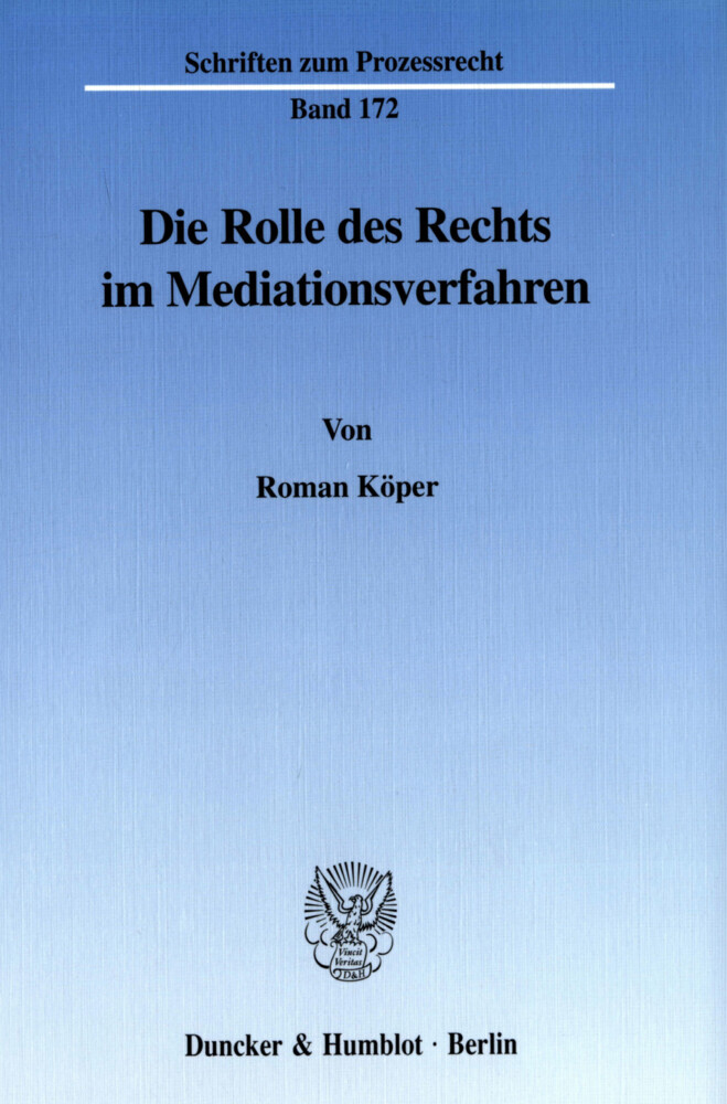 Die Rolle des Rechts im Mediationsverfahren. main product photo