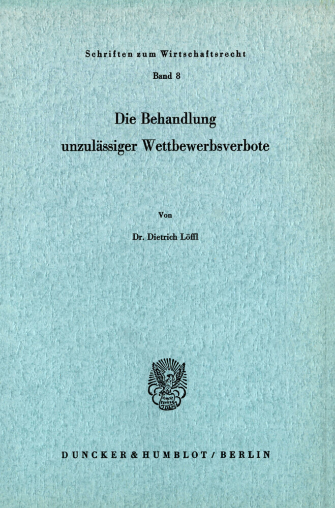 Die Behandlung unzulässiger Wettbewerbsverbote. main product photo