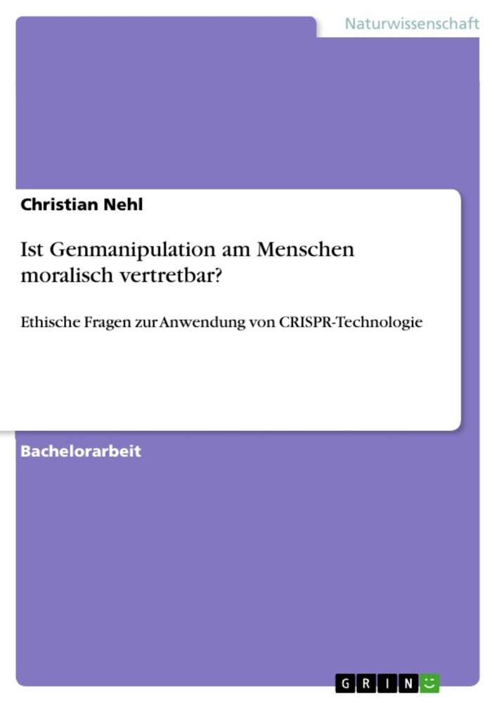 Ist Genmanipulation am Menschen moralisch vertretbar? main product photo