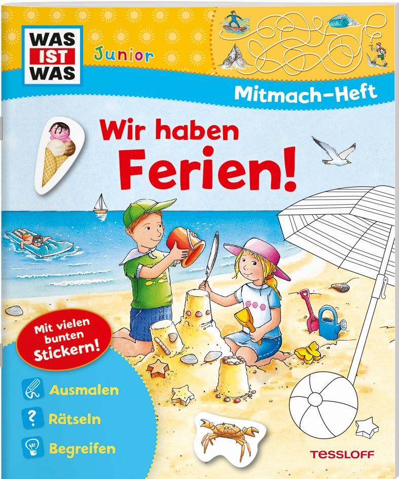 WAS IST WAS Junior Mitmach-Heft Wir haben Ferien! main product photo
