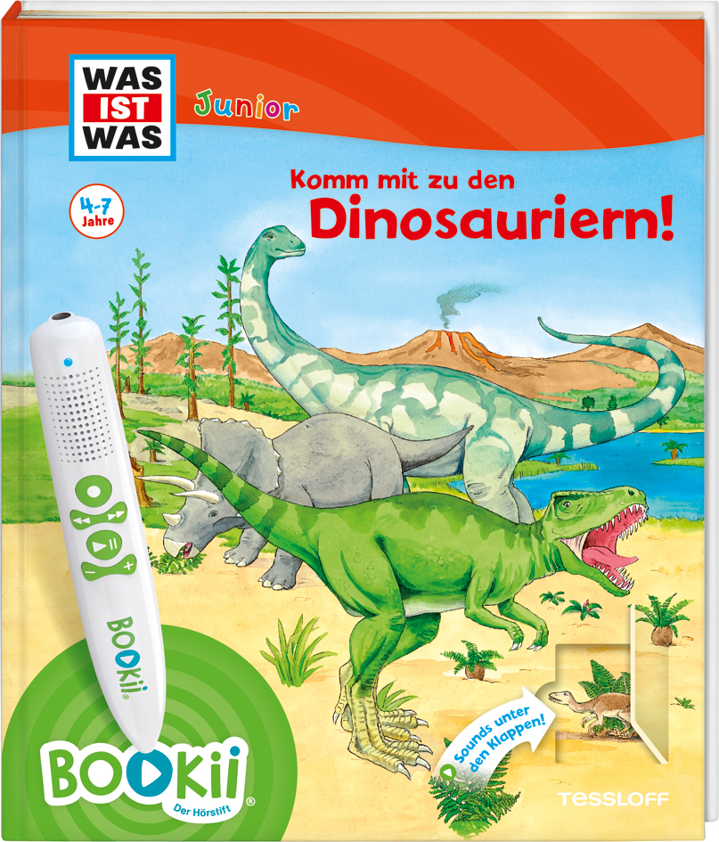 BOOKii® WAS IST WAS Junior Komm mit zu den Dinosauriern! main product photo