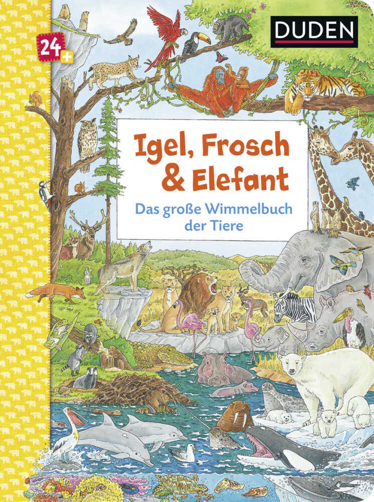 Duden - Igel, Frosch & Elefant: Das große Wimmelbuch der Tiere main product photo