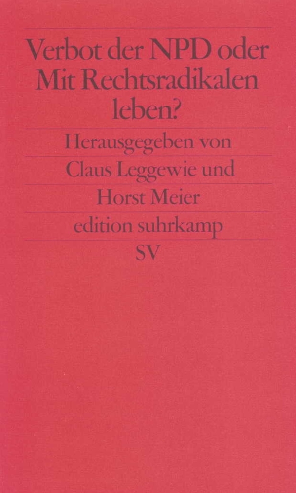 Verbot der NPD oder Mit Nationaldemokraten leben? main product photo