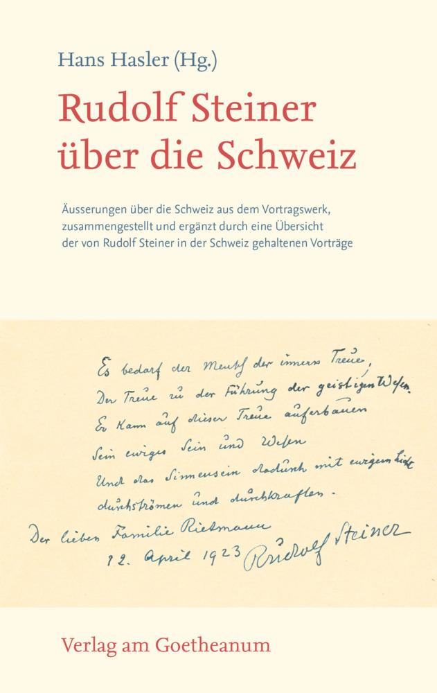 Rudolf Steiner über die Schweiz main product photo