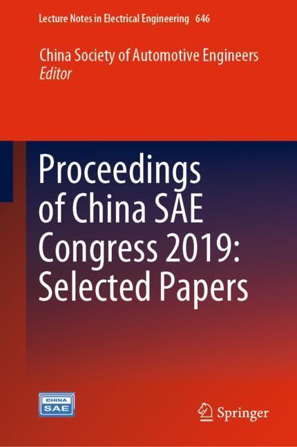 Proceedings of China SAE Congress 2019: Selected Papers main product photo