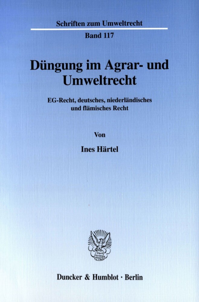 Düngung im Agrar- und Umweltrecht. main product photo