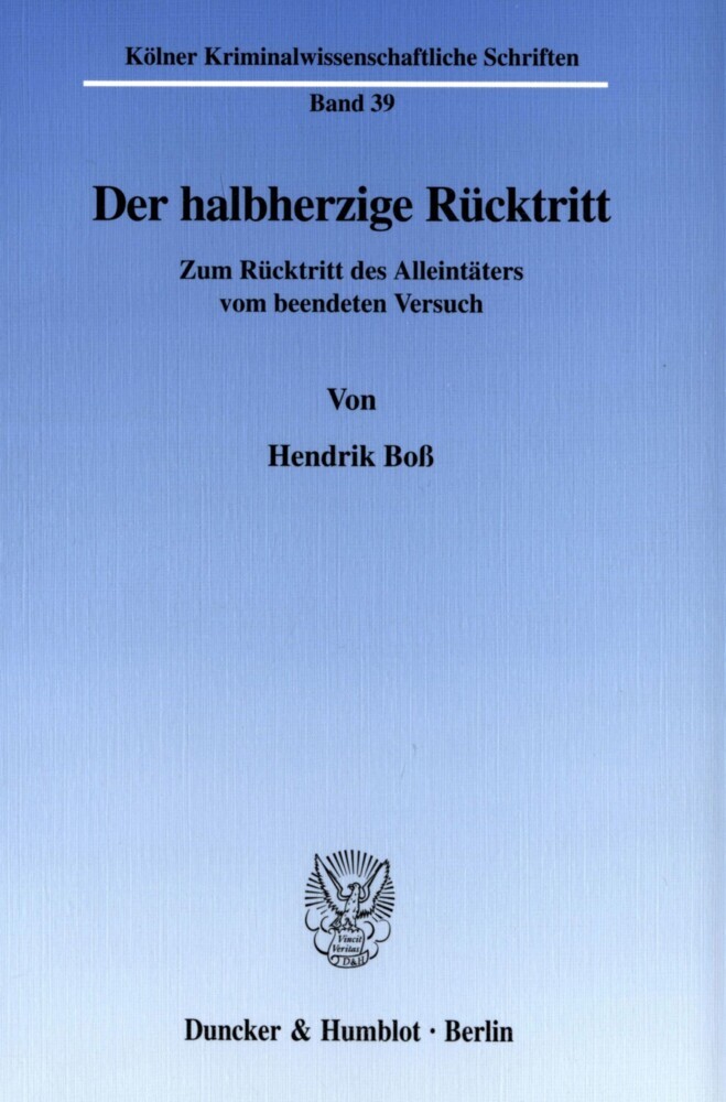Der halbherzige Rücktritt. main product photo
