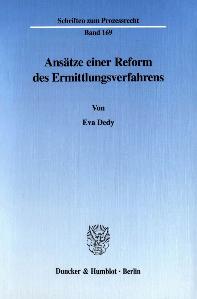 Ansätze einer Reform des Ermittlungsverfahrens. main product photo