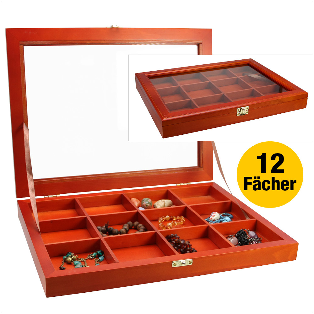Vitrine aus Holz mit 12 Fächern main product photo