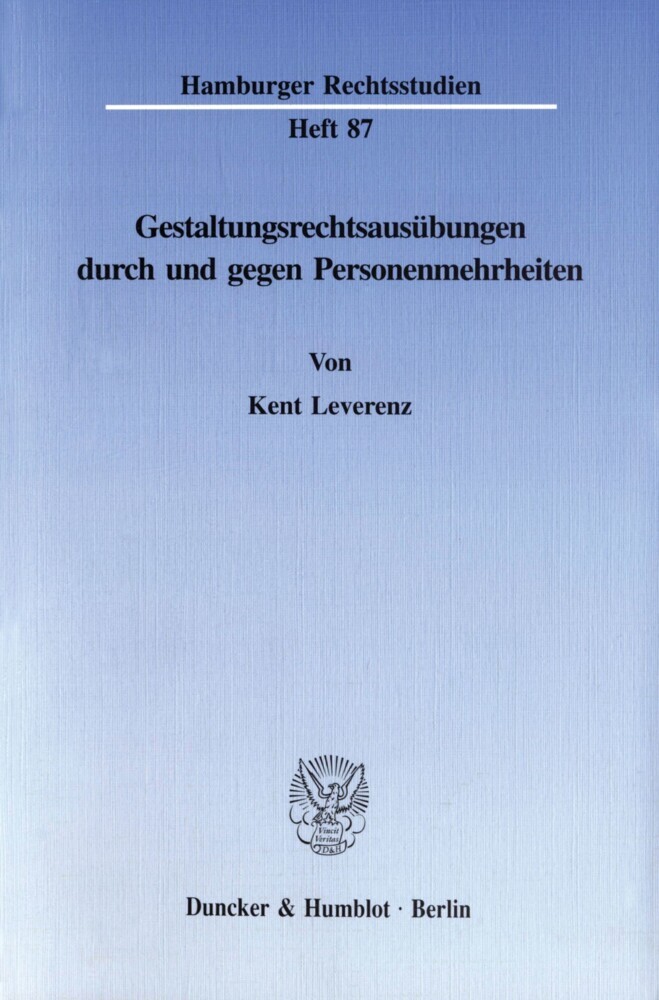 Gestaltungsrechtsausübungen durch und gegen Personenmehrheiten. main product photo