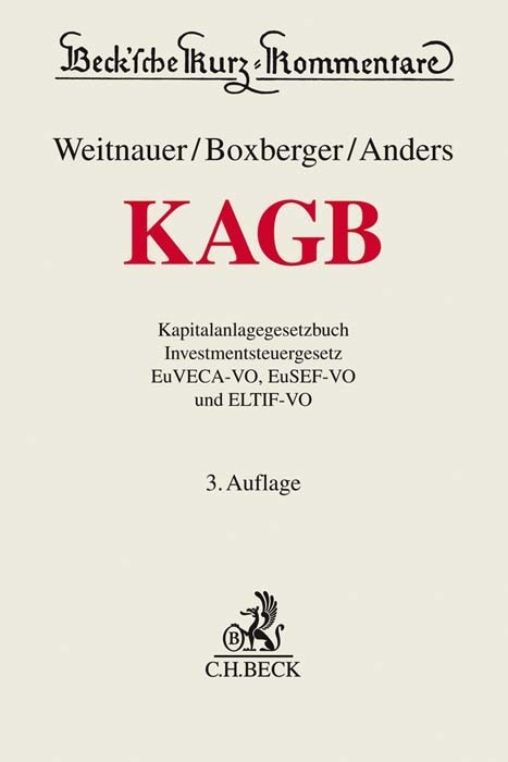 Kapitalanlagegesetzbuch. KAGB main product photo