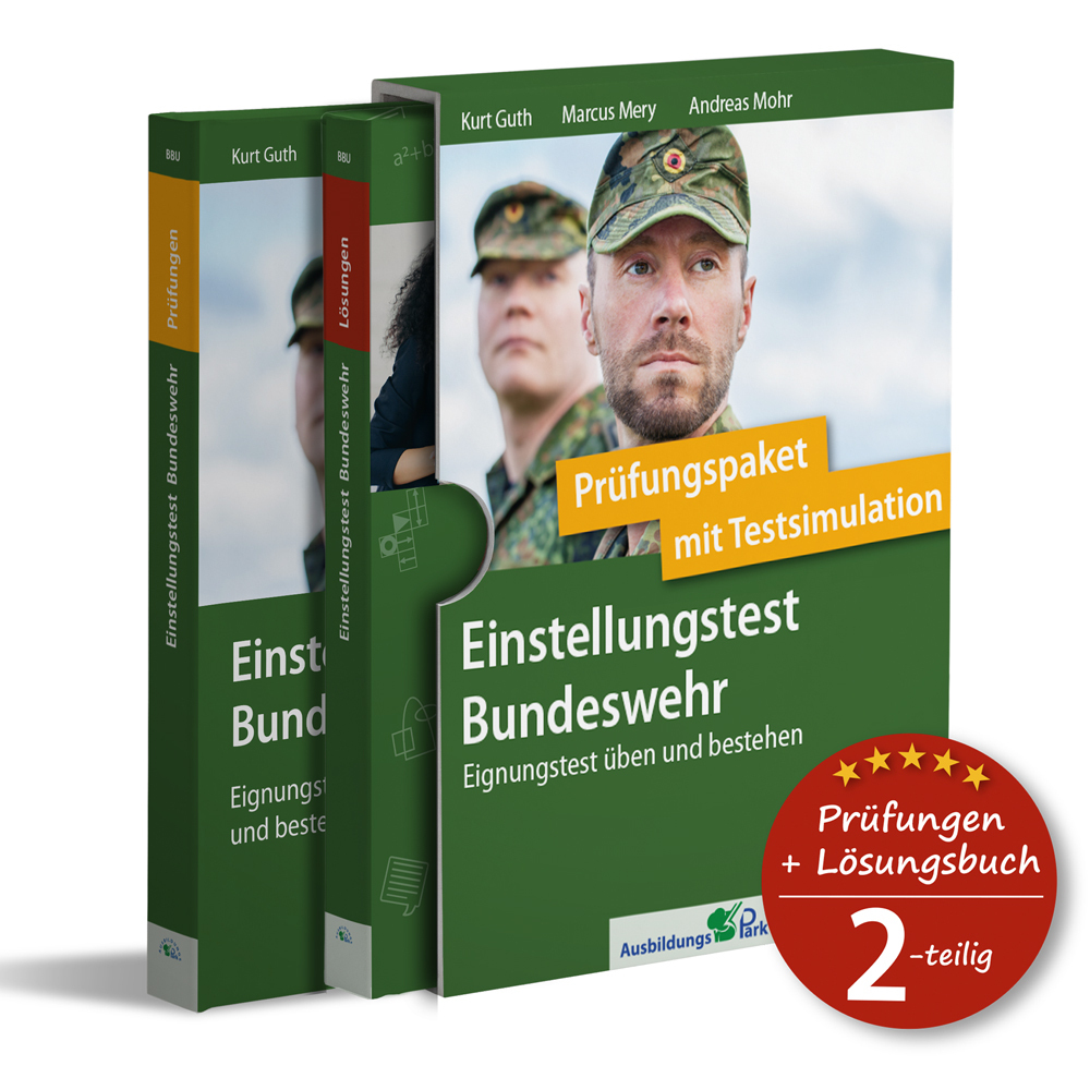 Einstellungstest Bundeswehr: Prüfungspaket mit Testsimulation main product photo