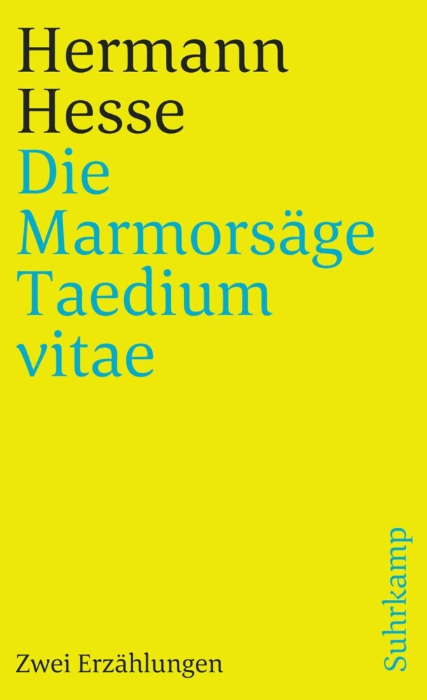 Die Marmorsäge. Taedium vitae main product photo