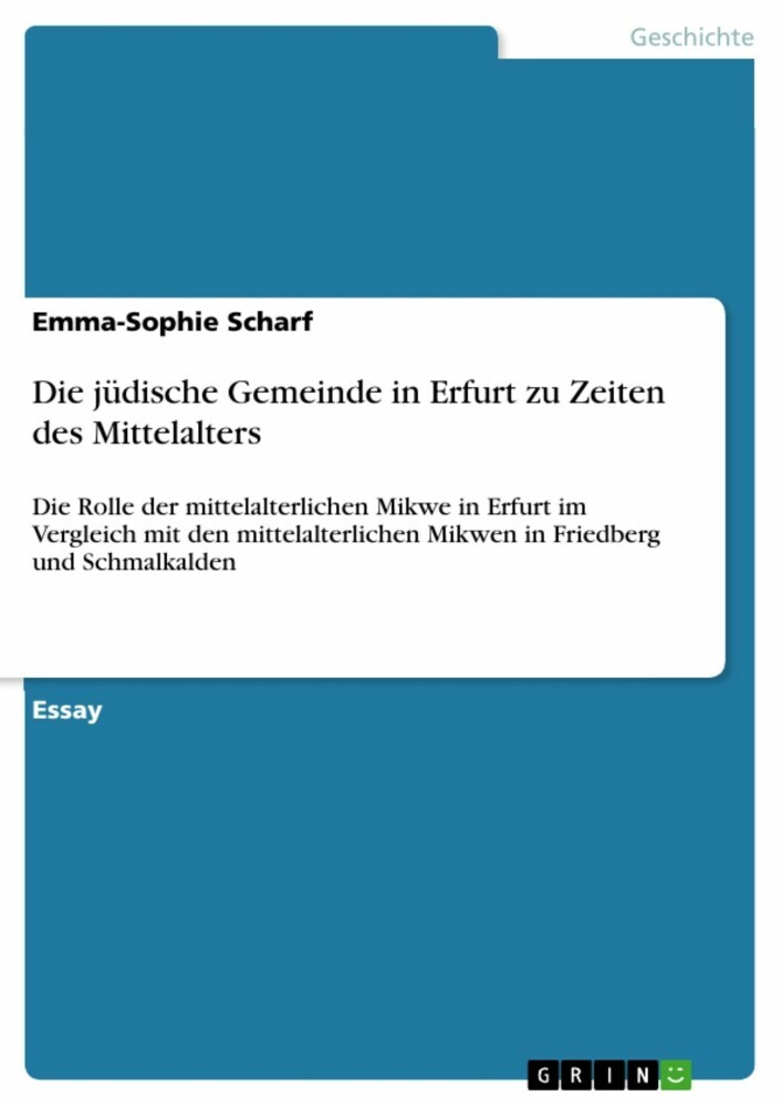 Die jüdische Gemeinde in Erfurt zu Zeiten des Mittelalters main product photo