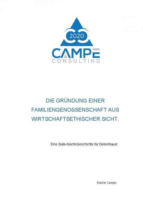 Die Gründung einer Familiengenossenschaft aus wirtschaftsethischer Sicht. main product photo
