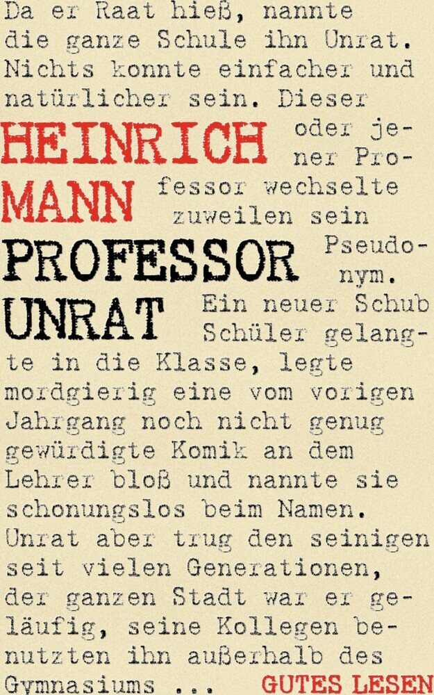 Professor Unrat oder Das Ende eines Tyrannen main product photo