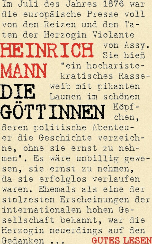 Die Göttinnen oder Die drei Romane der Herzogin von Assy main product photo