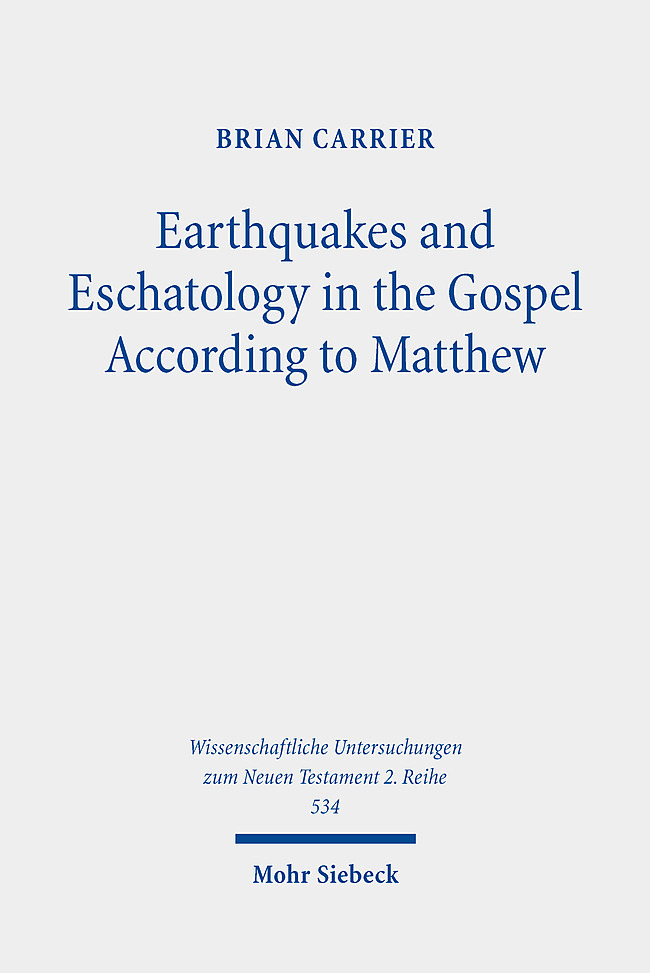 Earthquakes and Eschatology in the Gospel According to Matthew main product photo