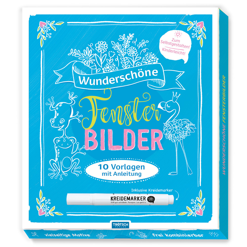 Trötsch Wunderschöne Fensterbilder mit Kreidemarker Mappe mit Vorlagen und Kreidemarker main product photo