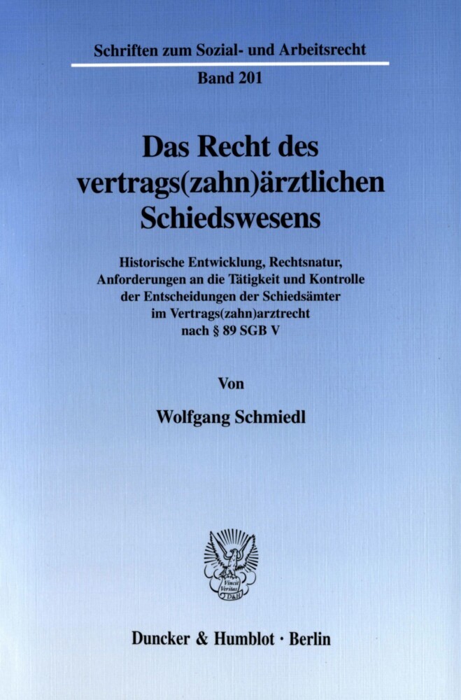 Das Recht des vertrags(zahn)ärztlichen Schiedswesens. main product photo