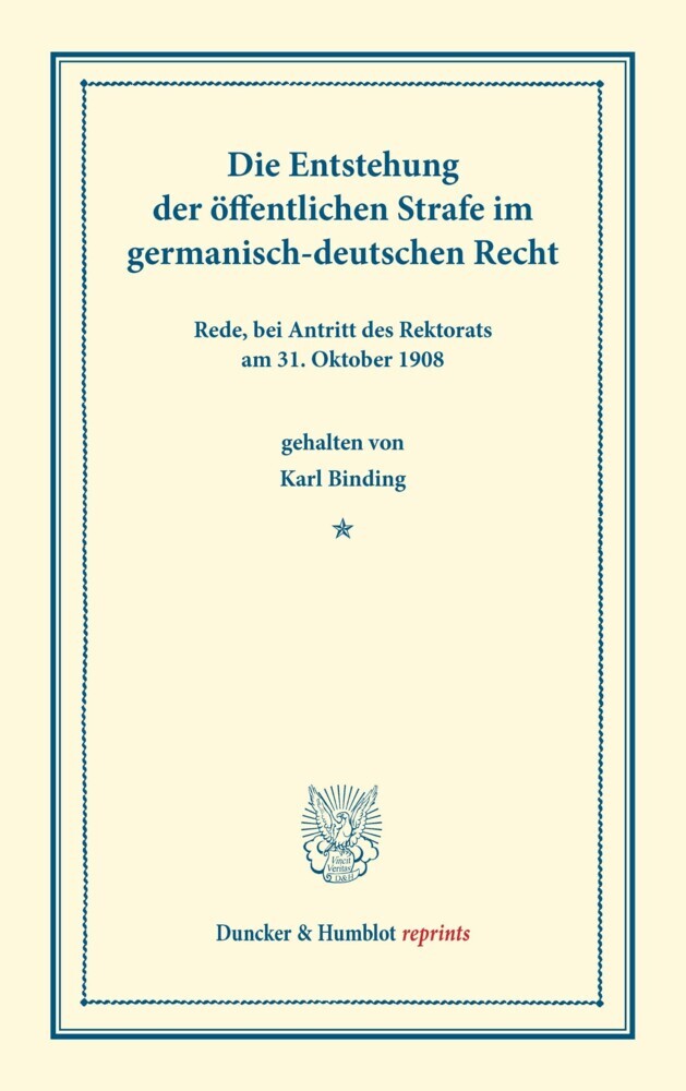 Die Entstehung der öffentlichen Strafe main product photo