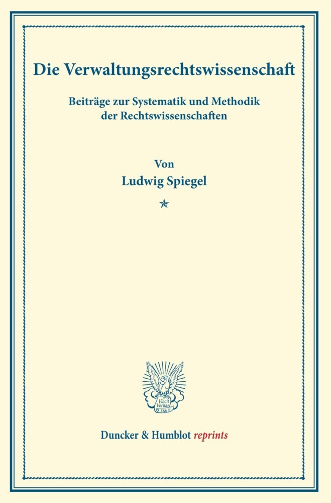 Die Verwaltungsrechtswissenschaft. main product photo