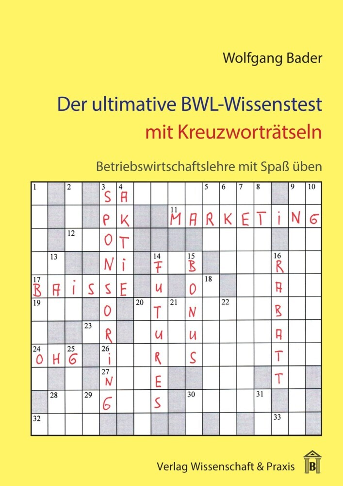 Der ultimative BWL-Wissenstest mit Kreuzworträtseln. main product photo