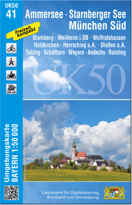 UK50-41 Ammersee, Starnberger See, München-Süd