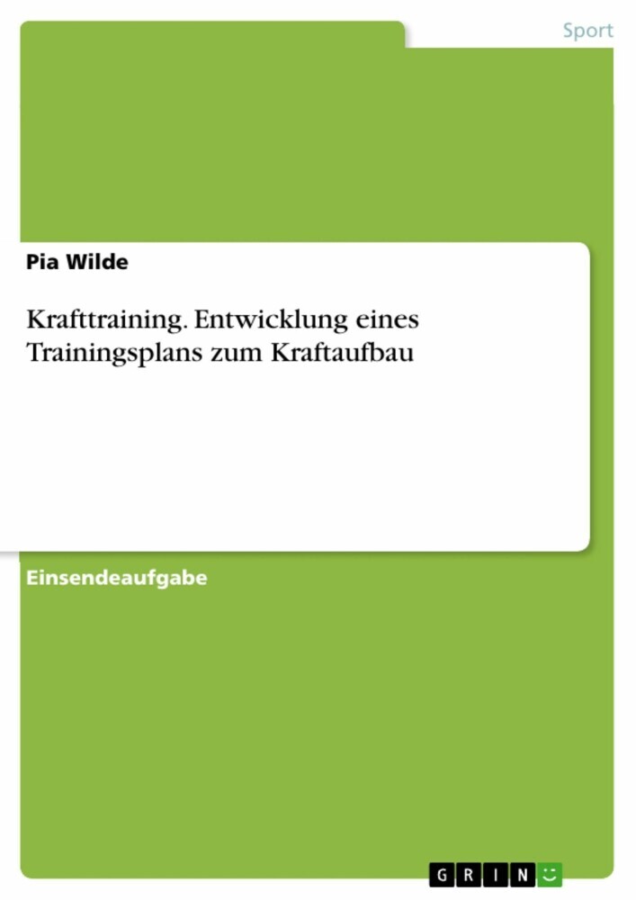 Krafttraining. Entwicklung eines Trainingsplans zum Kraftaufbau main product photo